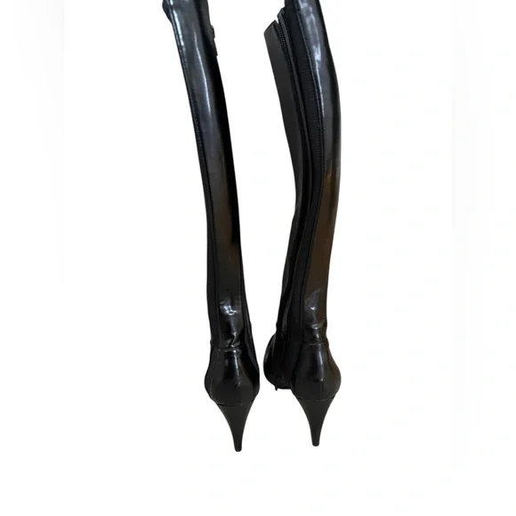 NIB Calvin Klein Loanna Black stretch pointed heeled boots 7.5 - Picture 5 of 8